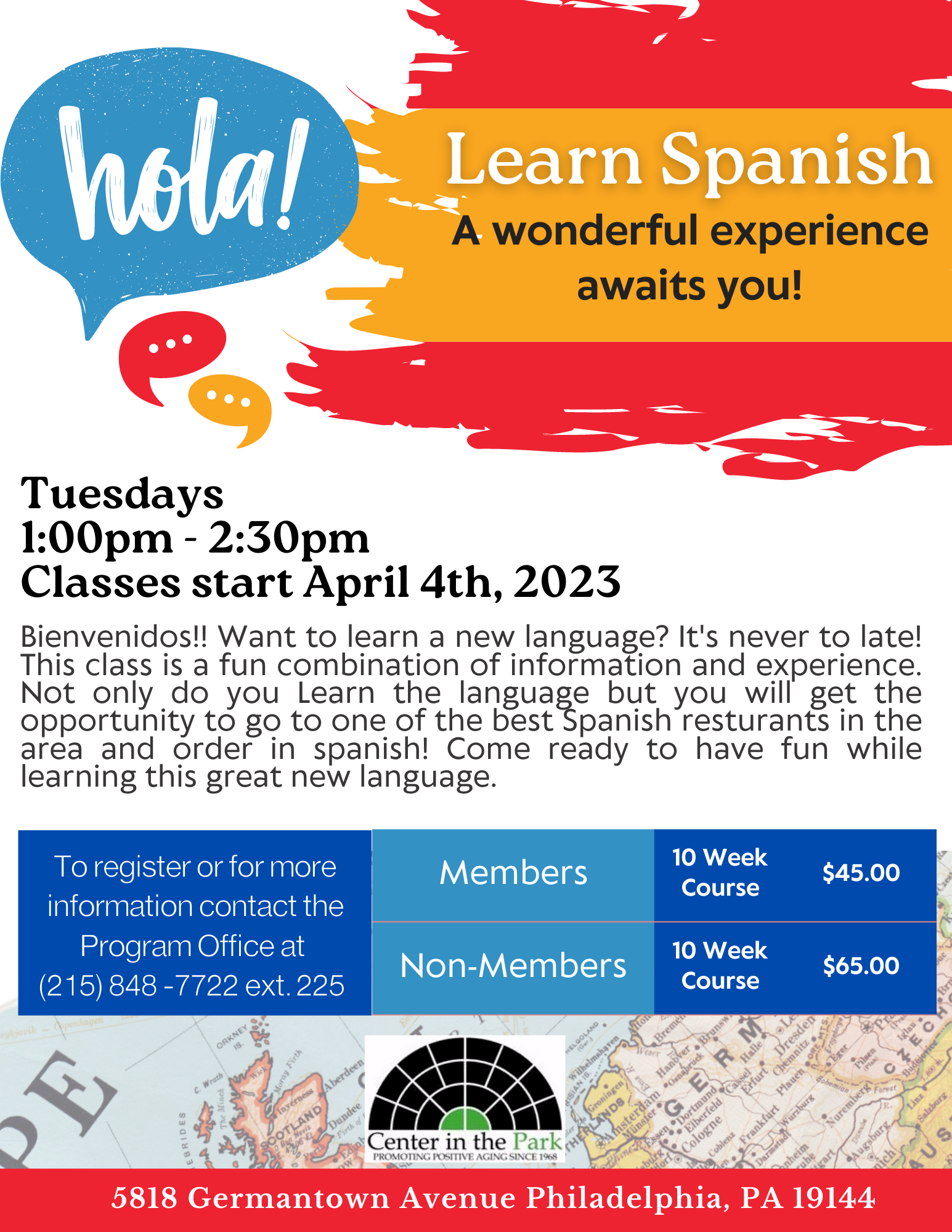 Learning Spanish - Center in the Park